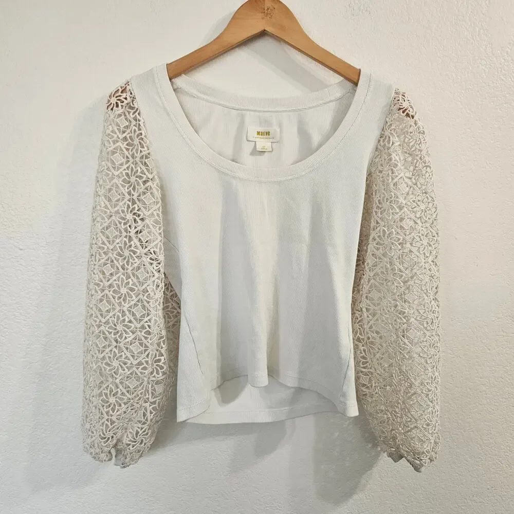 Anthropologie white scoop